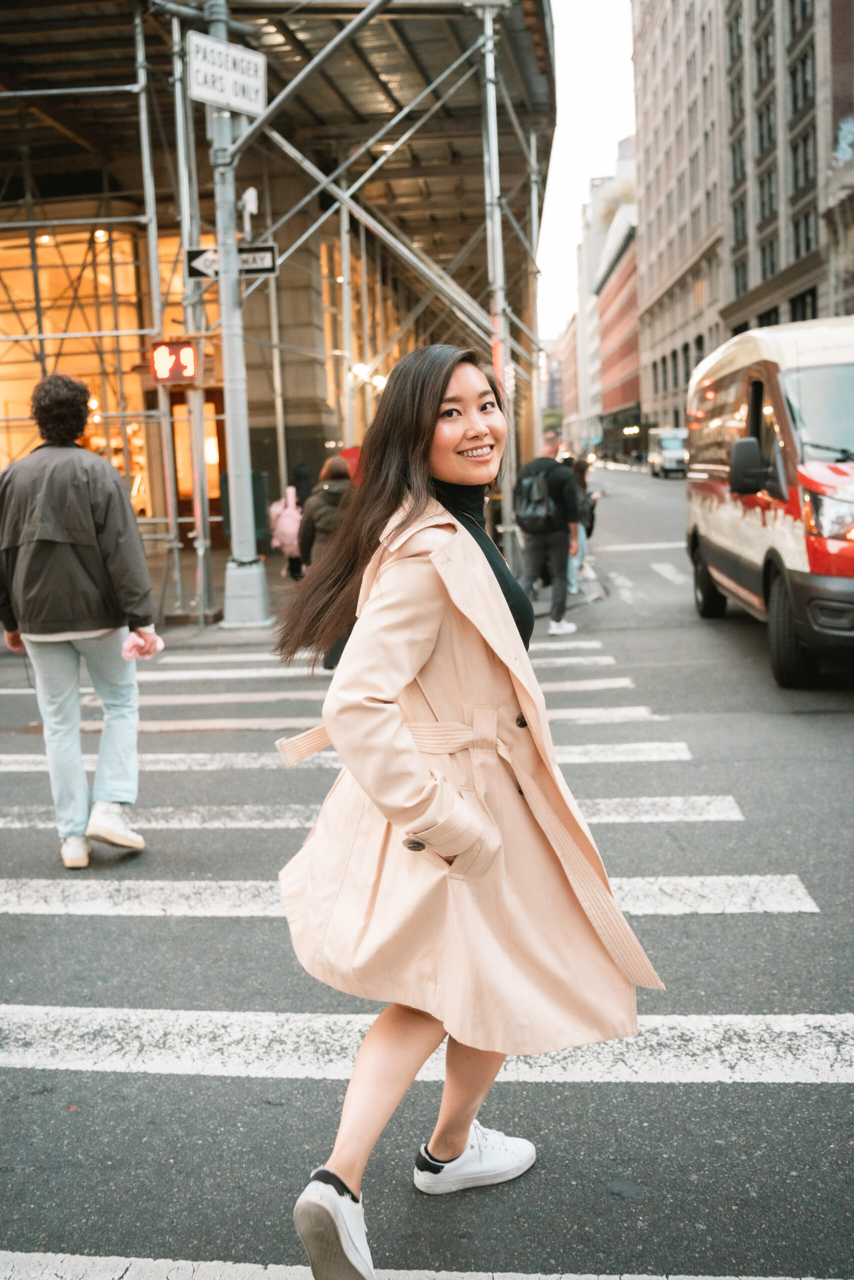 Jessica Hwang taking a spin through the streets of Manhattan NYC